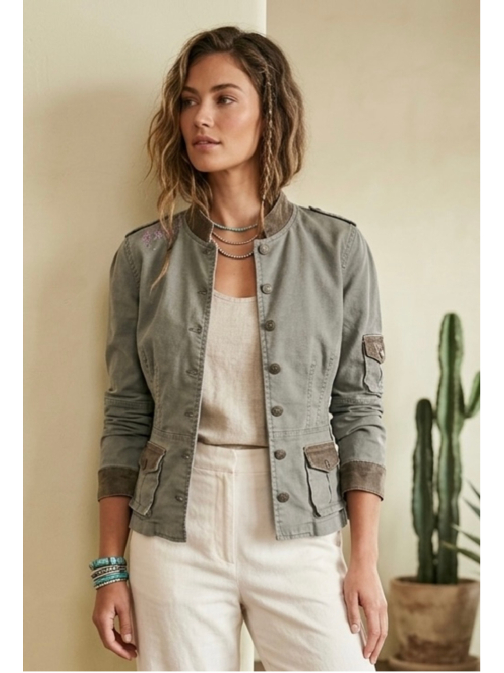 Buffalo David Bitton Olive Green Utility Jacket